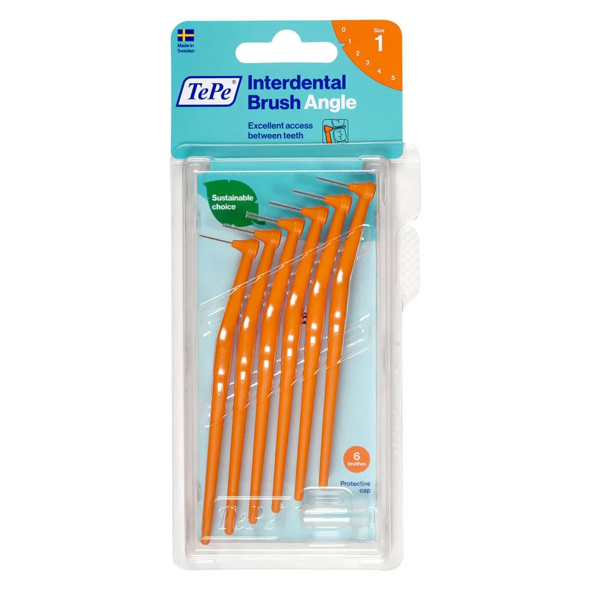 Tepe Arayüz Fırçası Angle Saplı 0.45 mm Turuncu 6'lı