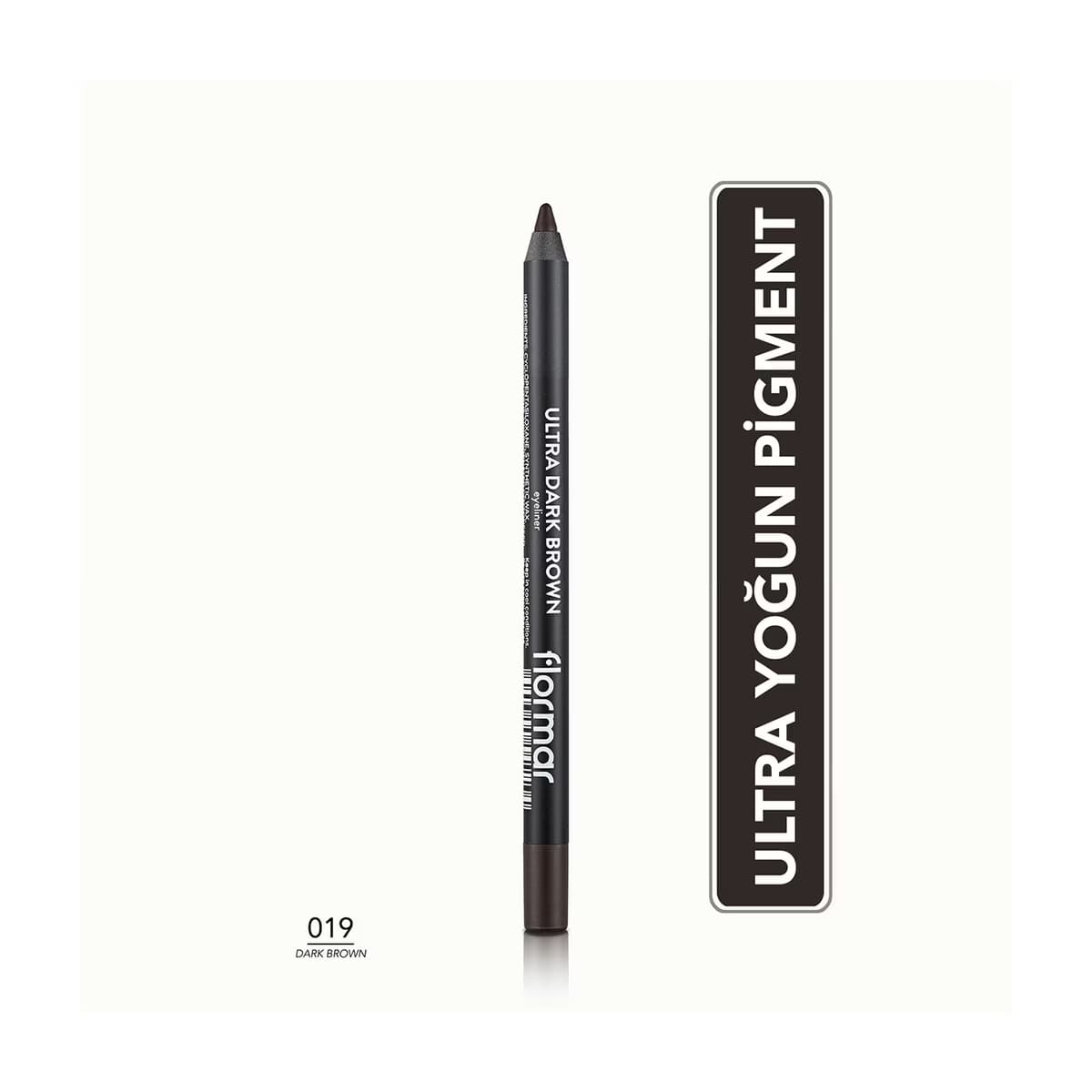 Flormar Ultra Yoğun Pigmentli ve Yumuşak Uçlu Mat Göz Kalemi 019 Dark Brown - Gratis