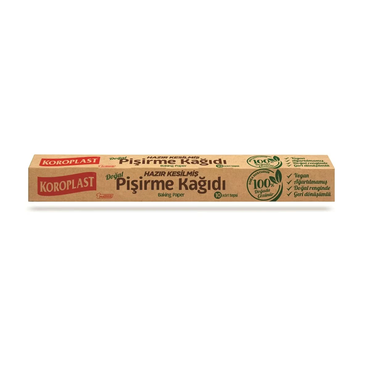 Koroplast Hazır Kesilmiş Doğal Pişirme Kağıdı 10'lu