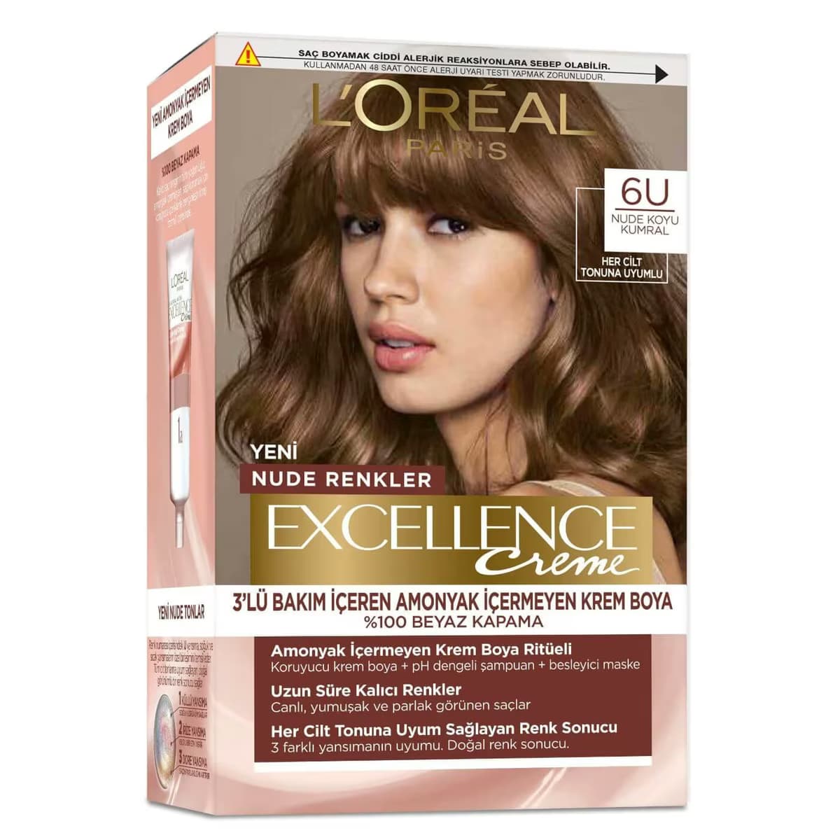 L’Oréal Paris Excellence Nude Saç Boyası Koyu Kumral 6U 1 adet