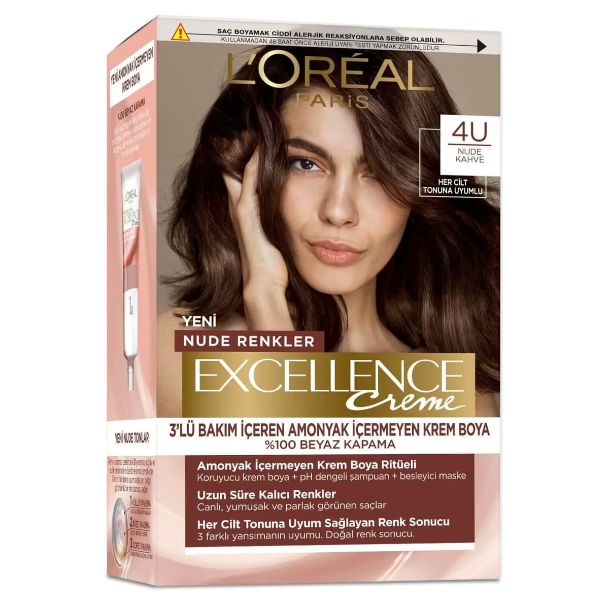 L’Oréal Paris Excellence Nude Saç Boyası Kahve 4U 1 adet