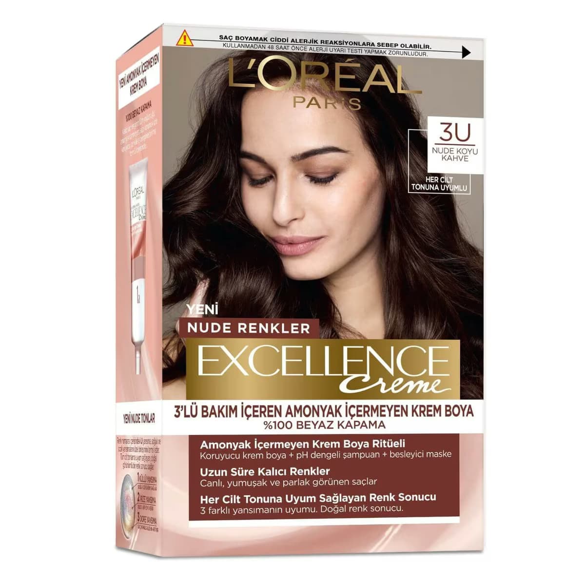 L’Oréal Paris Excellence Nude Saç Boyası Koyu Kahve 3U 1 adet