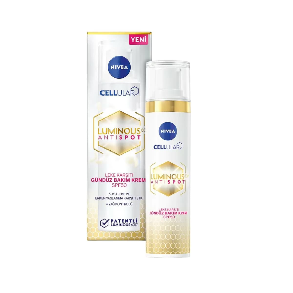 Nivea Luminous630 Güneş Korumalı Leke Karşıtı Gündüz Yüz Kremi 40 ml, SPF50