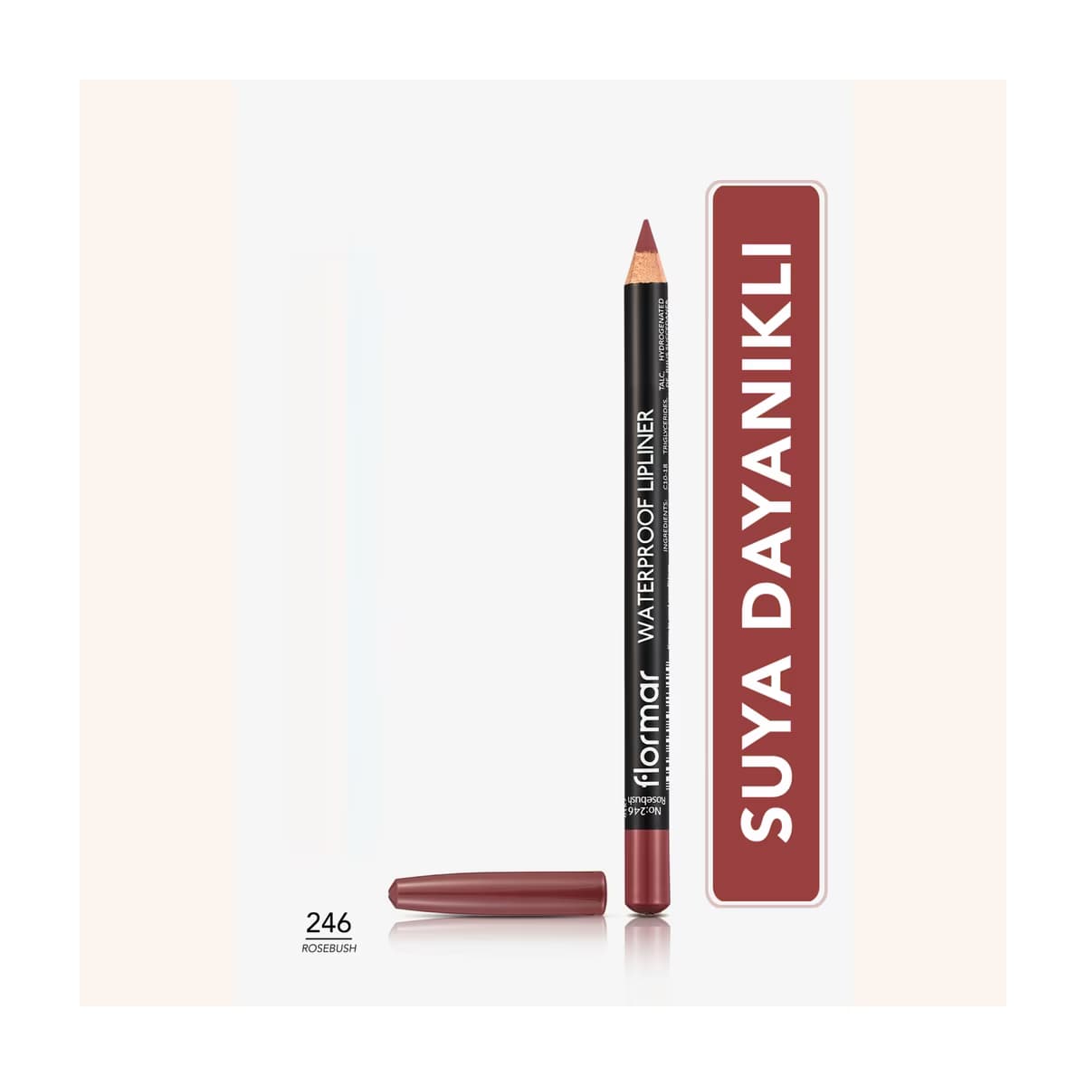 Flormar Suya Dayanıklı ve Yoğun Pigmentli Mat Dudak Kalemi 246 Rosebush - Gratis