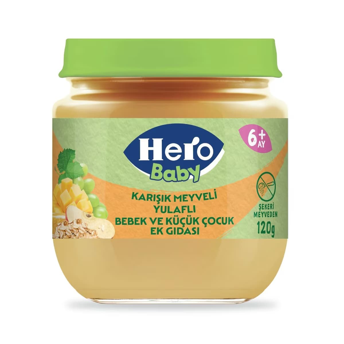 Hero Baby Karışık Meyveli Yulaflı Kavanoz Mama 120g