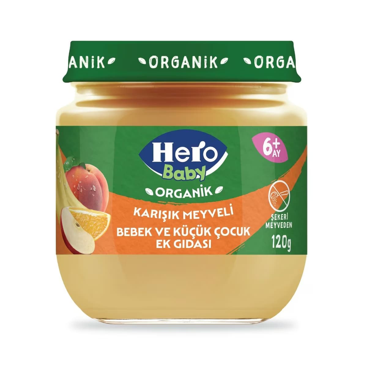 Hero Baby Organik Karışık Meyveli Püre Kavanoz Mama 120 gr