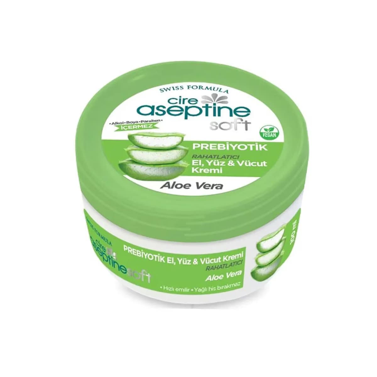 Cire Aseptine Soft Prebiyotik Aloe Vera Özlü Krem 100 ml