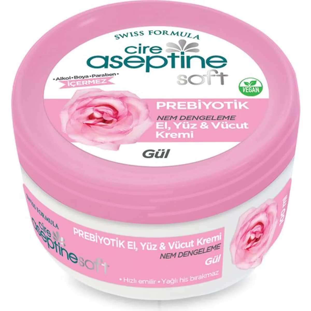 Cire Aseptine Soft Prebiyotik Gül Özlü Krem 100 ml