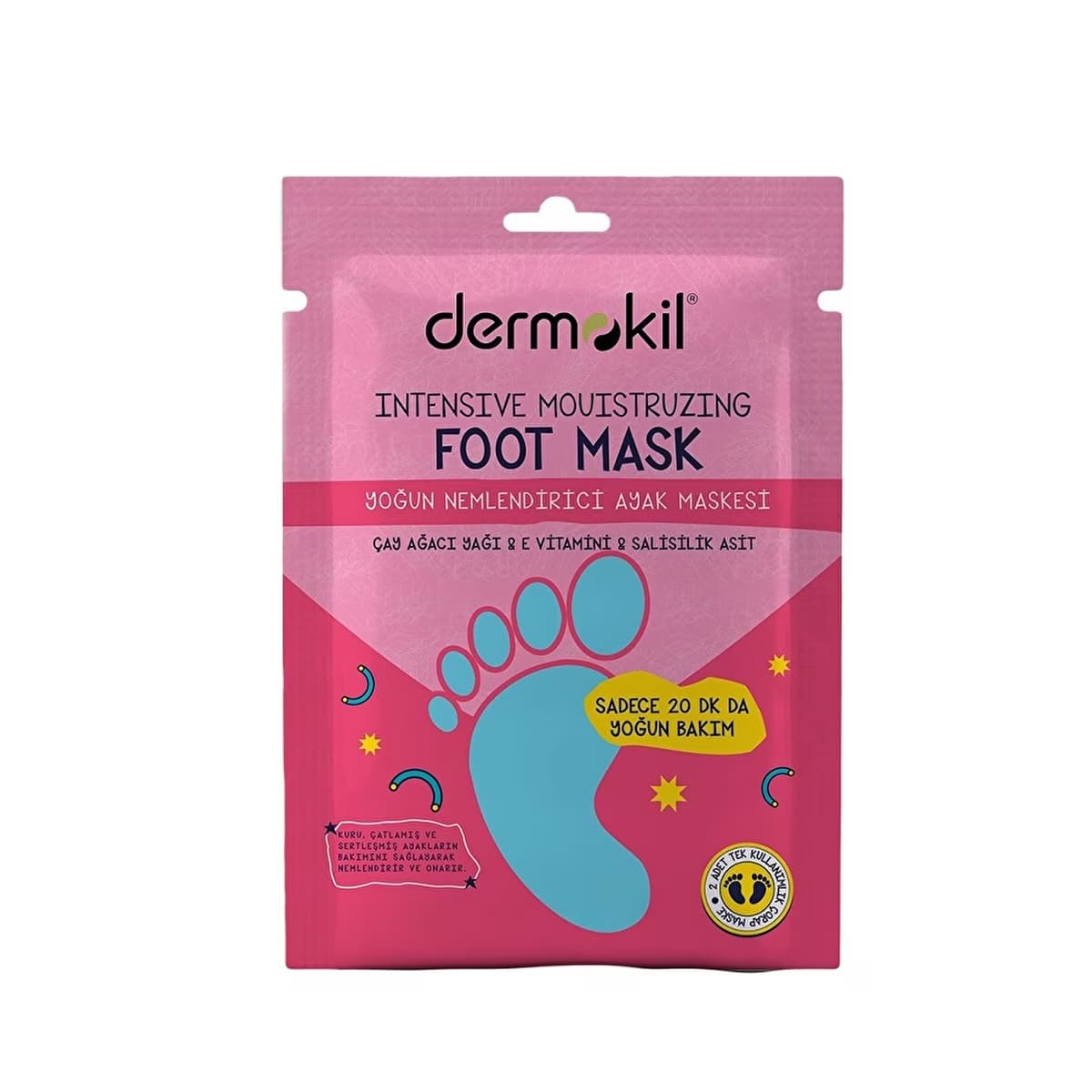 Dermokil Yoğun Nemlendirici Ayak Maskesi 30 ml - Gratis