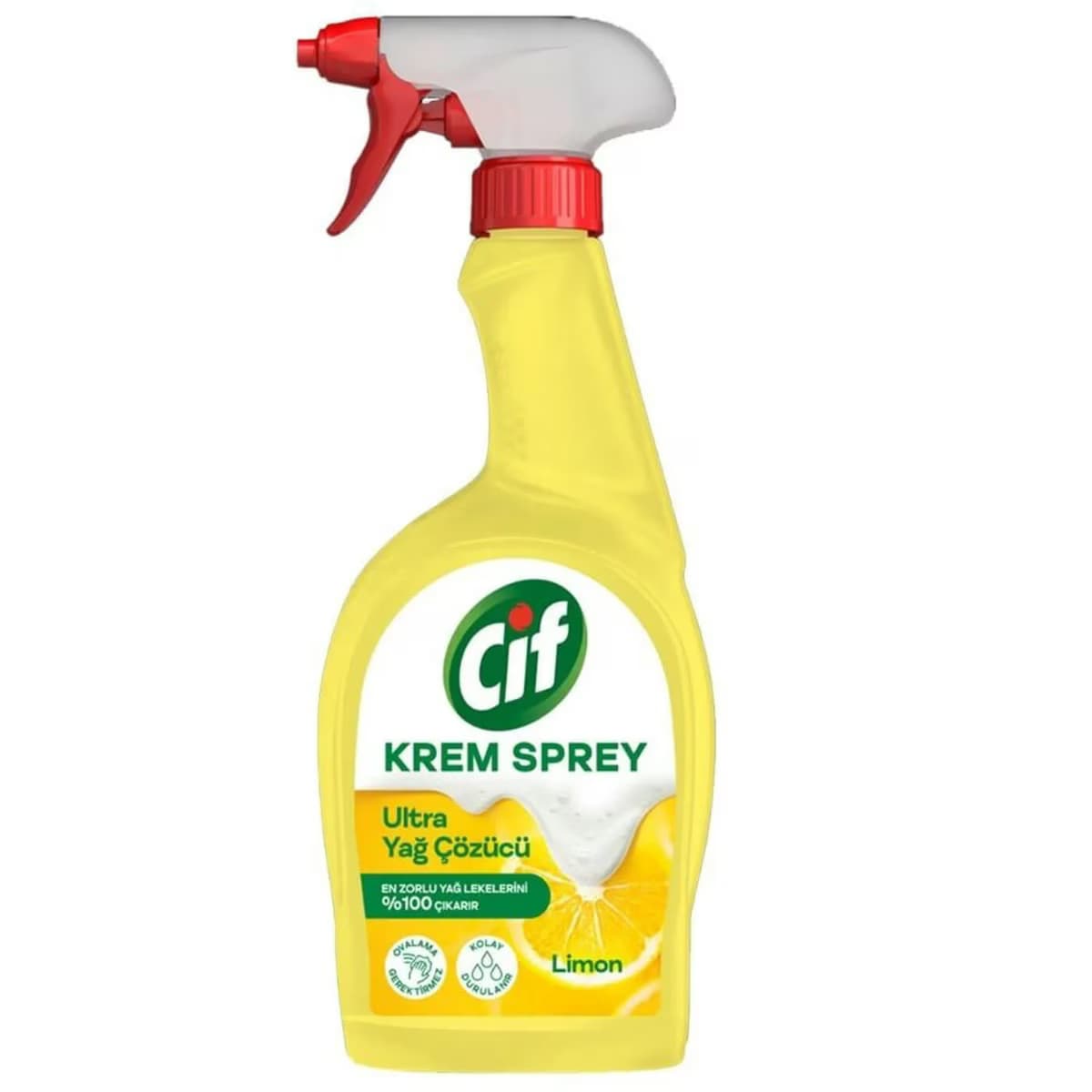 Cif Krem Sprey Ultra Yağ Çözücü Yüzey Temizleyici Limon 750 ml