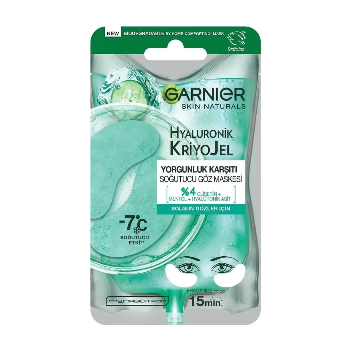Garnier Hyaluronik Kriyojel Yorgunluk Karşıtı Soğutucu Göz Maskesi 5 gr