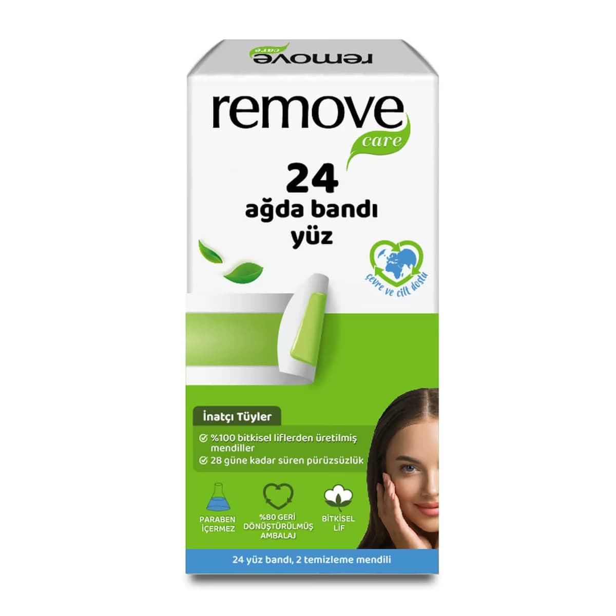 Remove Care Yüz Ağda Bandı İnatçı ve Sık Tüyler 24'lü