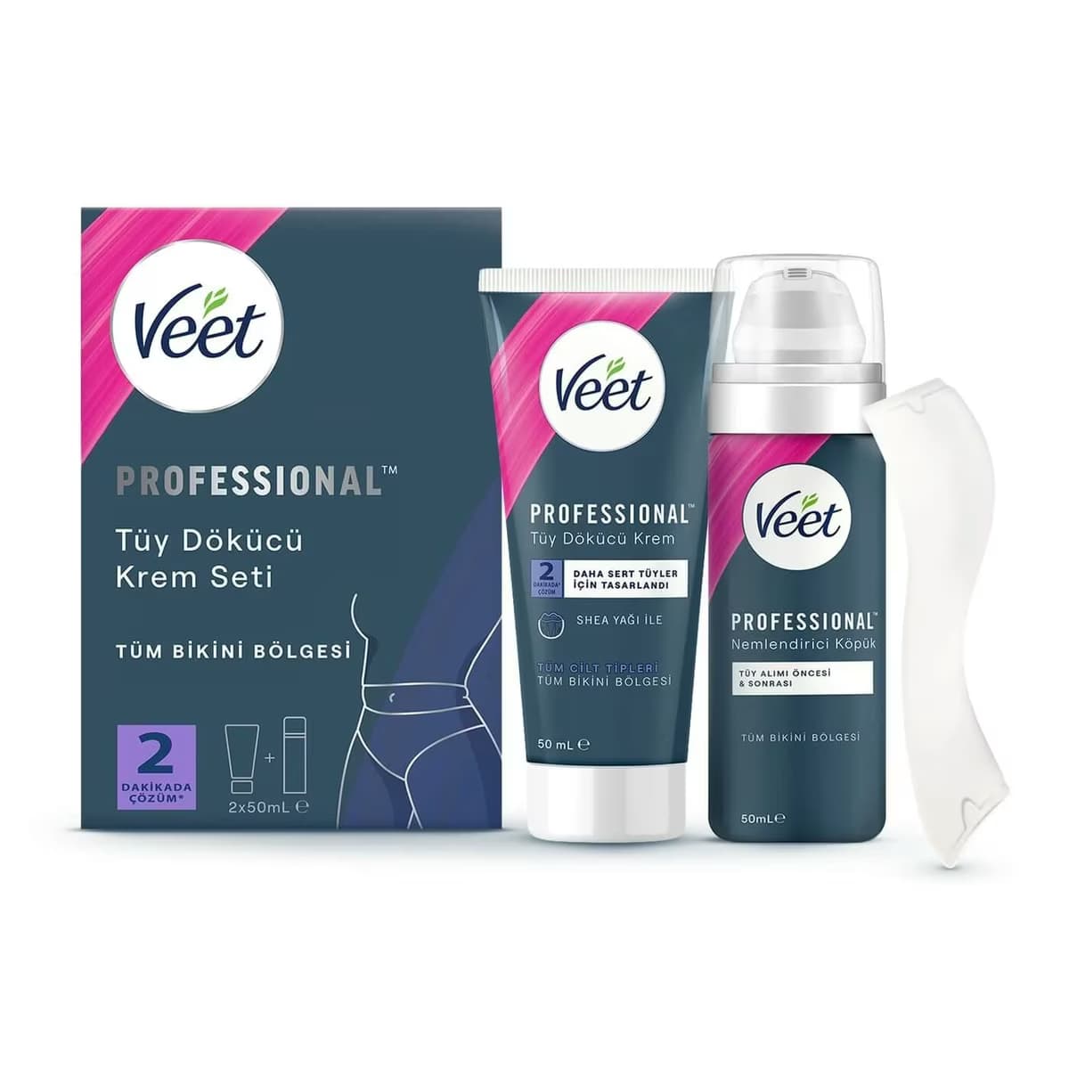 Veet Professional Bikini Bölgesi Tüy Dökücü Krem Seti 50 ml+50 ml