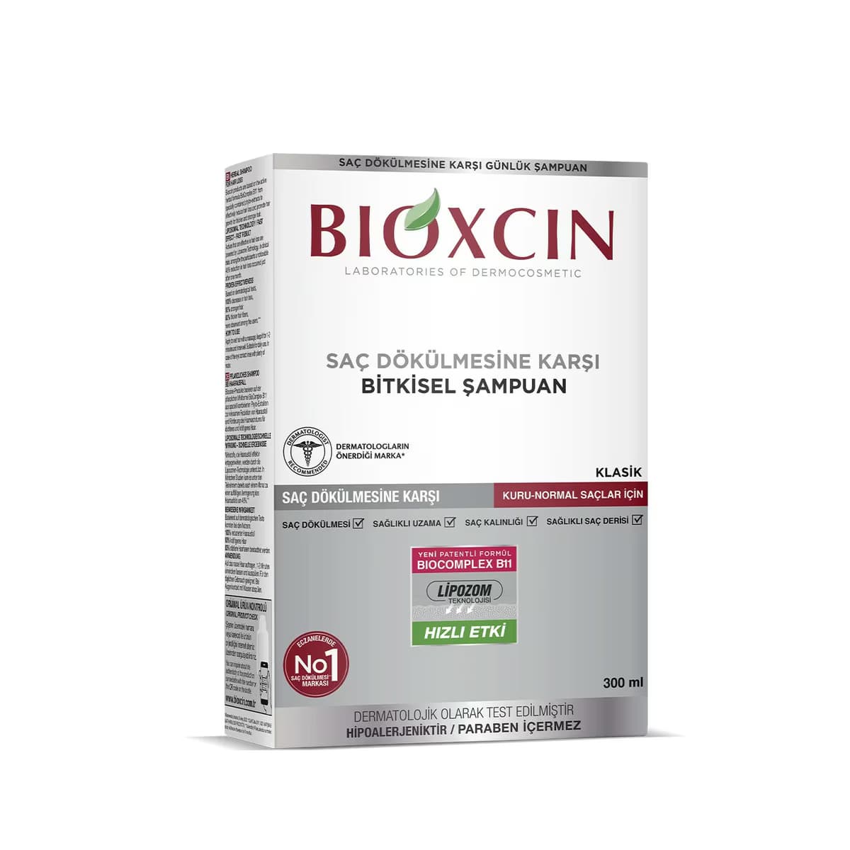 Bioxcin Saç Dökülmesine Karşı Bitkisel Şampuan Yağlı Saçlar 300 ml