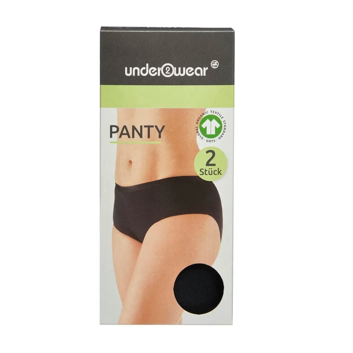 Underwear Kadın Panty Slip Külot 2'li Siyah XL Beden