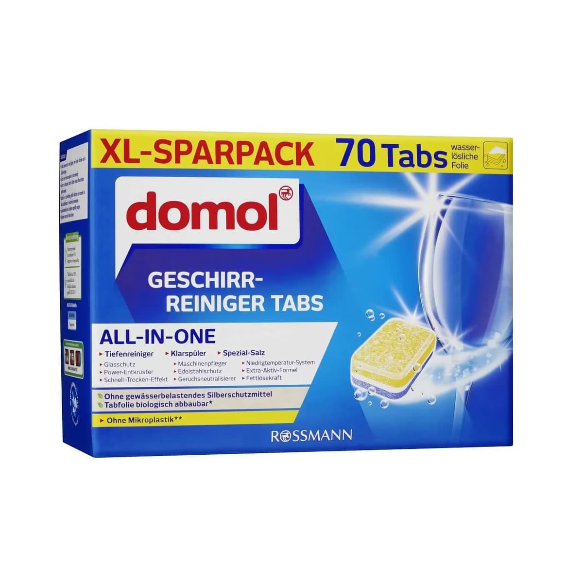 Domol Bulaşık Makinesi Tableti All in One, 70'li