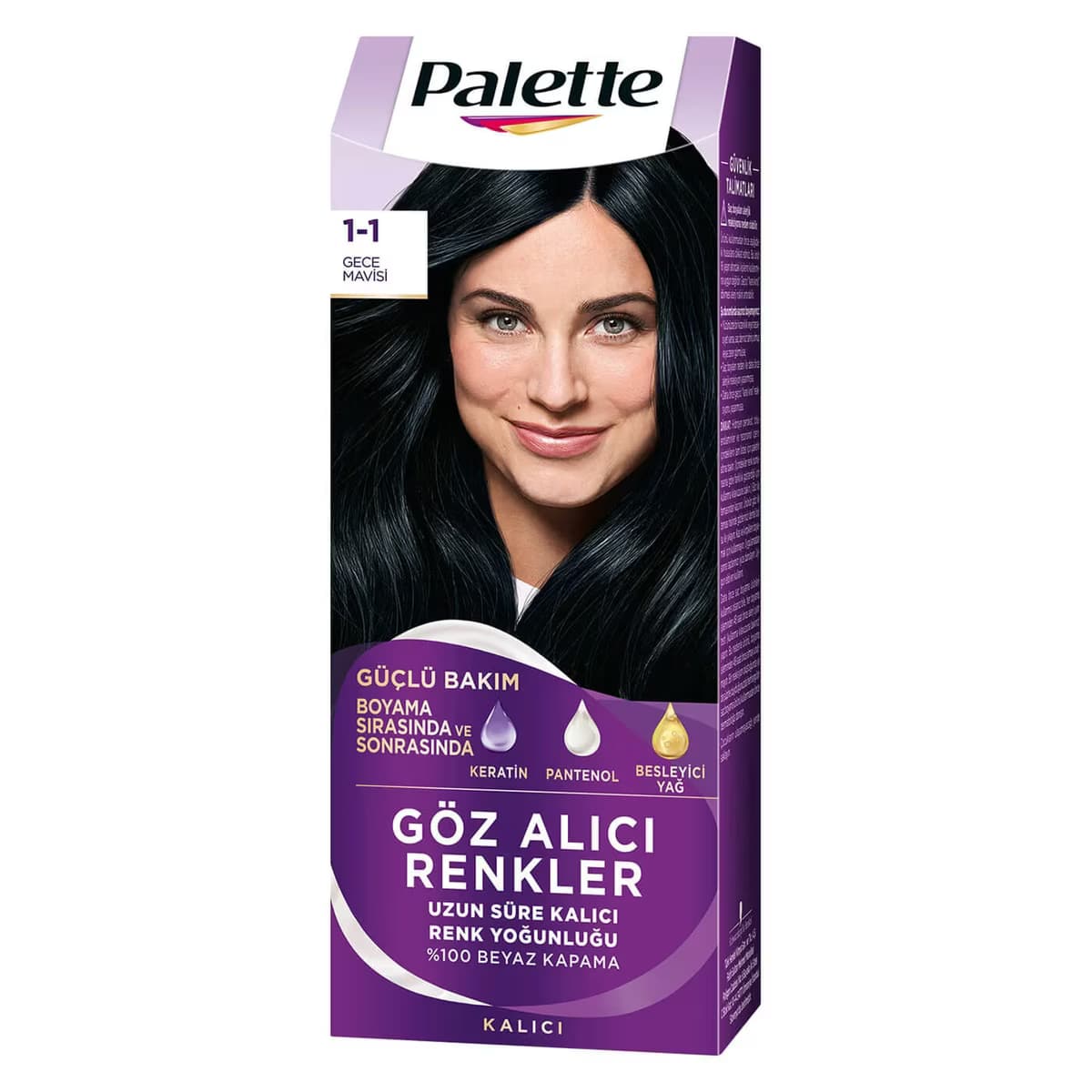 Palette Saç Boyası Göz Alıcı Renkler 1-1 Gece Mavisi 110 ml