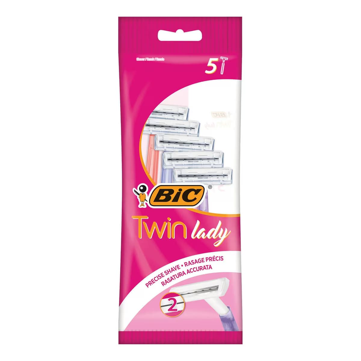 Bic Twin Lady 2 Bıçaklı Kadın Tıraş Bıçağı 5'li Poşet