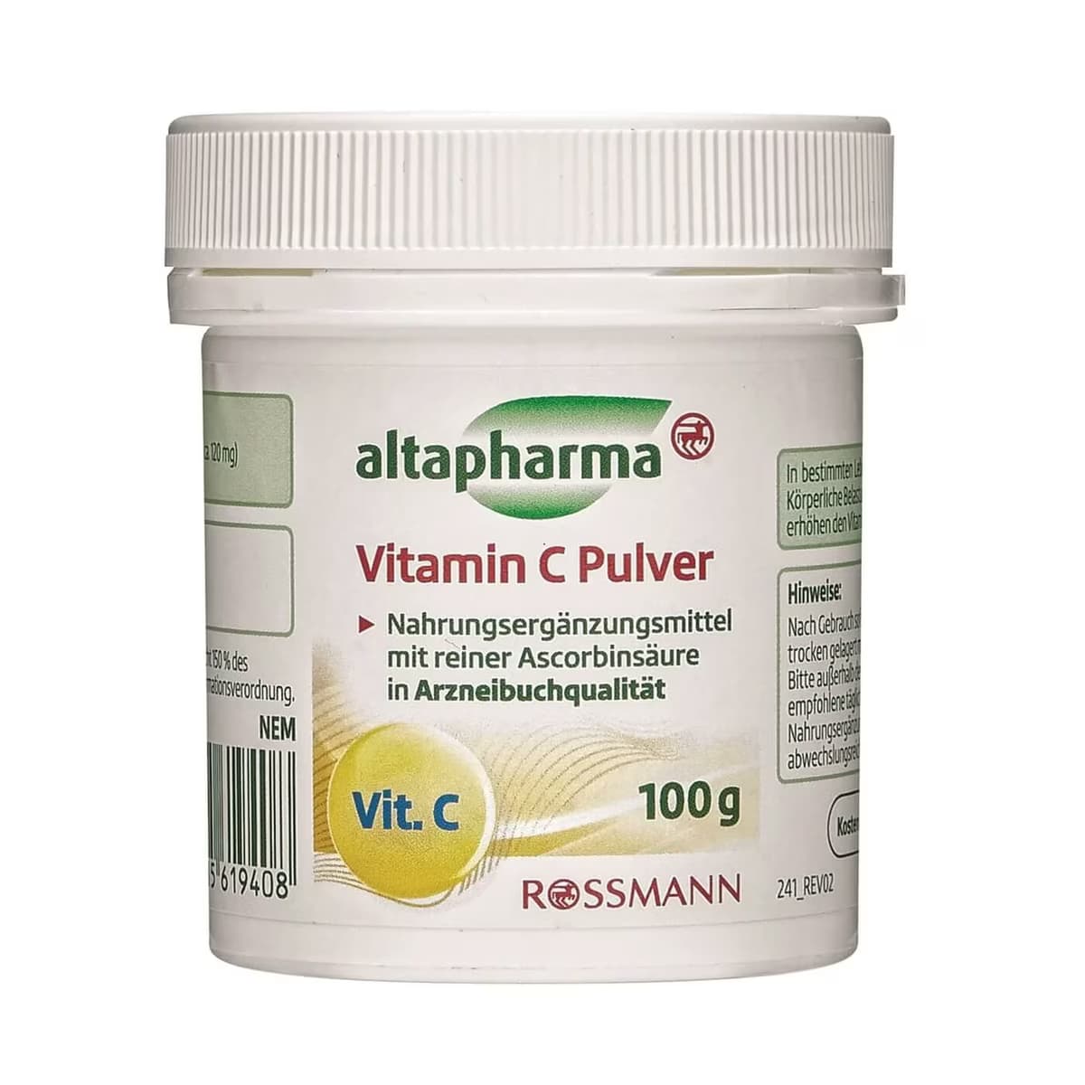 Altapharma Vitamin C Tozu İçeren Takviye Gıda 100 gr