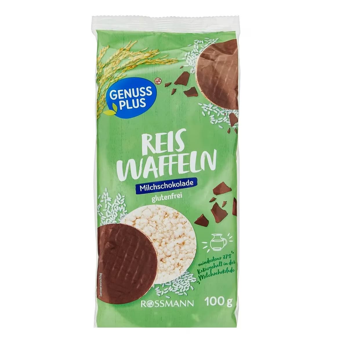Genuss Plus Sütlü Çikolatalı Pirinç Patlağı 100 gr