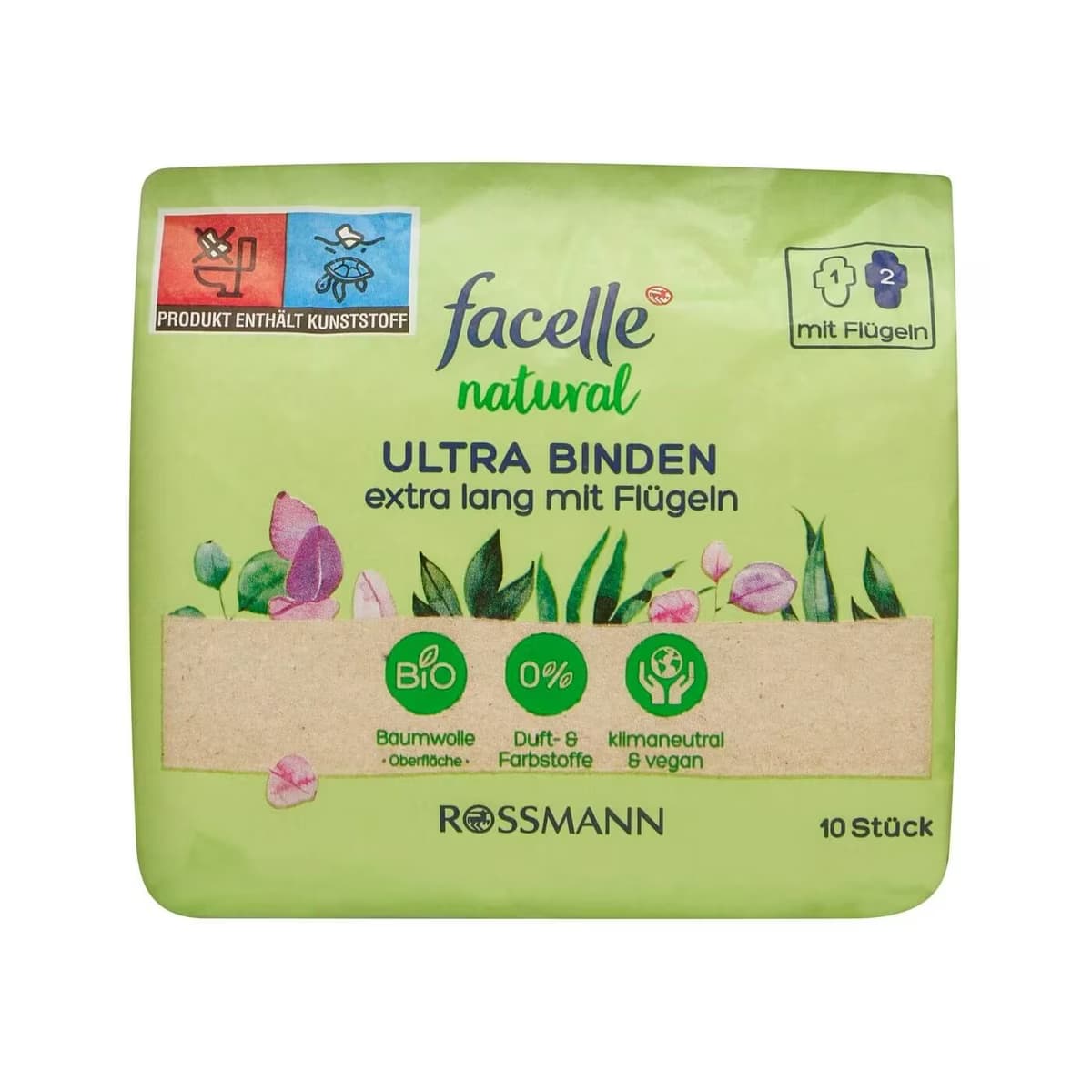 Facelle 10'lu Kanatlı Estra Uzun Natural Ultra Ped