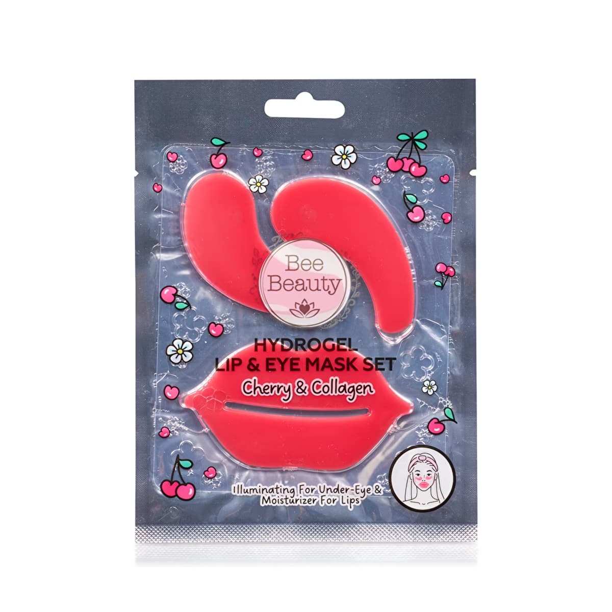 Bee Beauty Vişne Hidrojel Dudak ve Göz Maske Seti - Gratis
