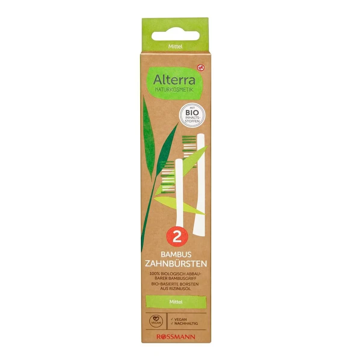 Alterra Diş Fırçası Bambu Double Pack Orta Sert