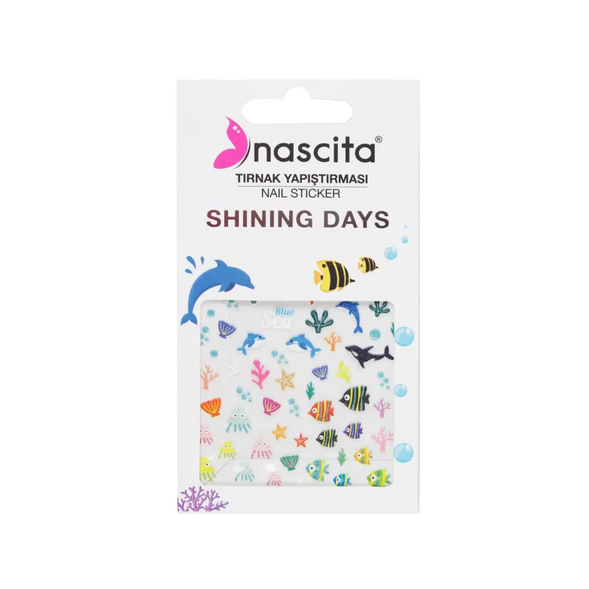 Nascita Tırnak Yapıştırma Sticker Blue Sea