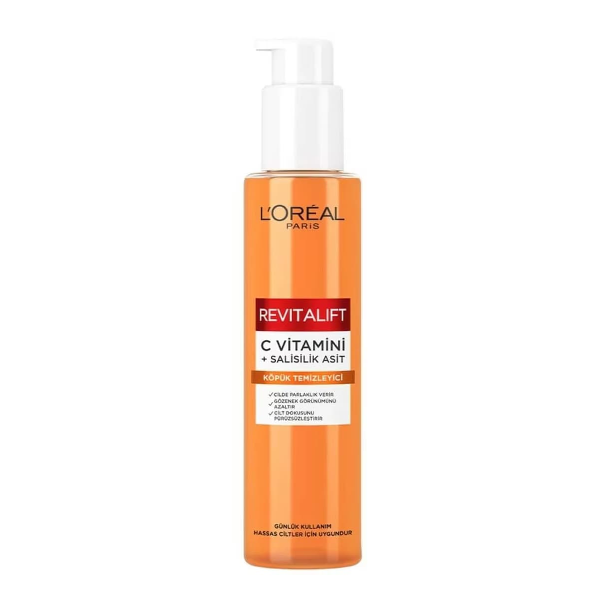 L’Oréal Paris Revitalift Clinical C Vitamini + Salisilik Asit Aydınlatıcı ve Gözenek Karşıtı Köpük Temizleyici 150 ml