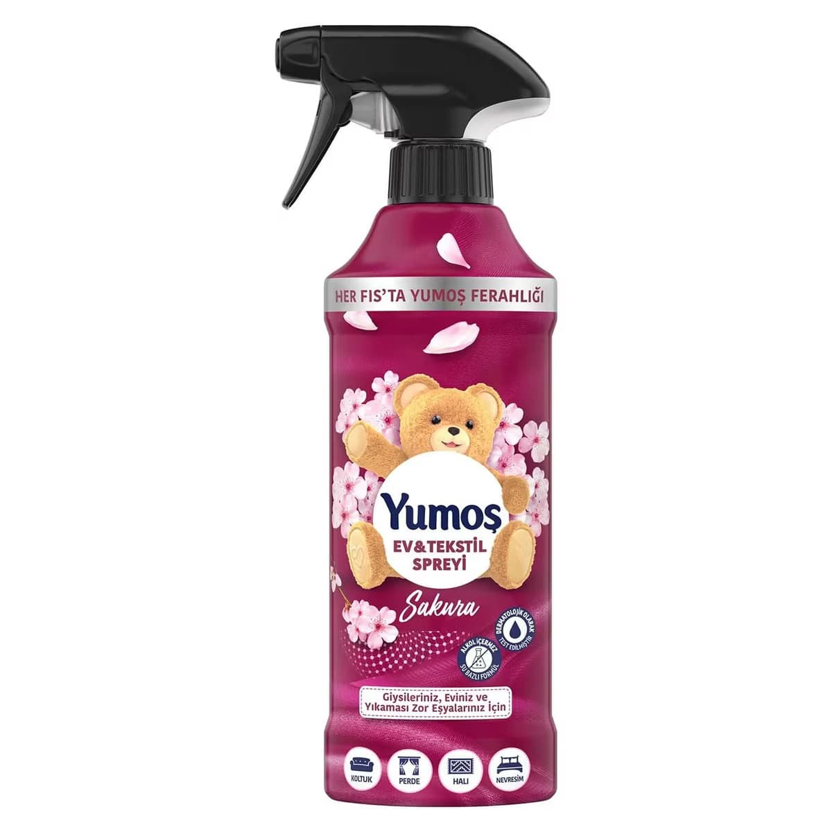 Yumoş Ev ve Tekstil Spreyi Sakura Yıkanması Zor Eşyalar İçin 450 ml