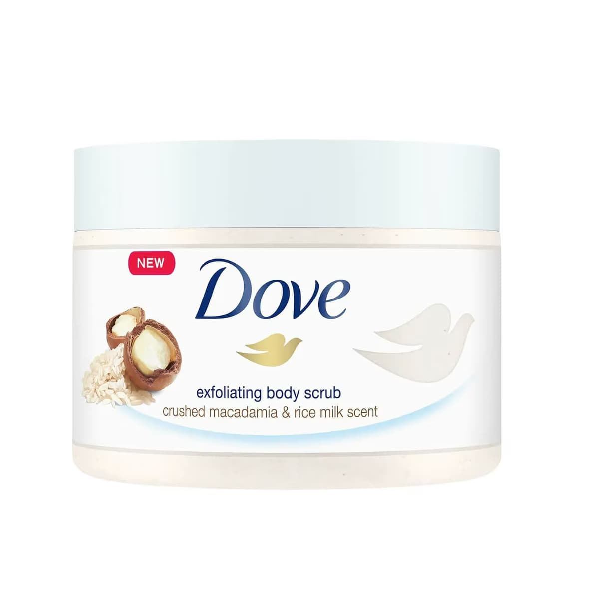 Dove Vücut Peelingi Macademia Fındığı & Pirinç Sütü 225 ml