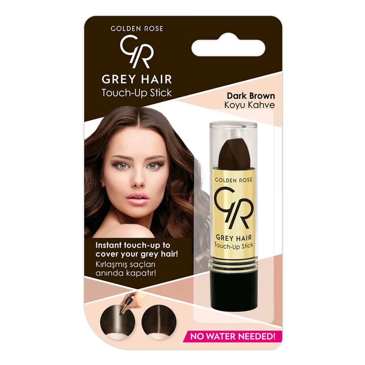 Golden Rose Beyaz Saç Kapatıcı Stick No.02 Dark Brown