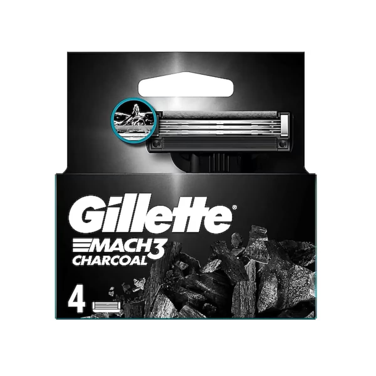 Gillette Mach3 Charcoal Yedek Bıçak 4'lü