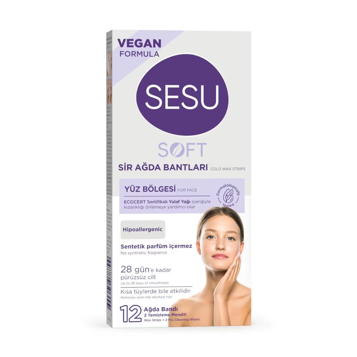 Sesu Soft Yüz Ağda Bandı 12'li