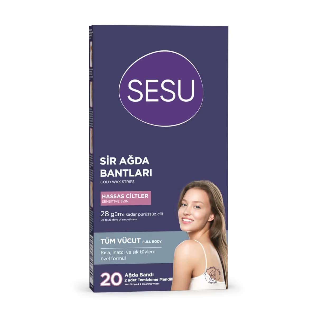 Sesu Vücut Ağda Bandı Hassas Ciltler 20'li