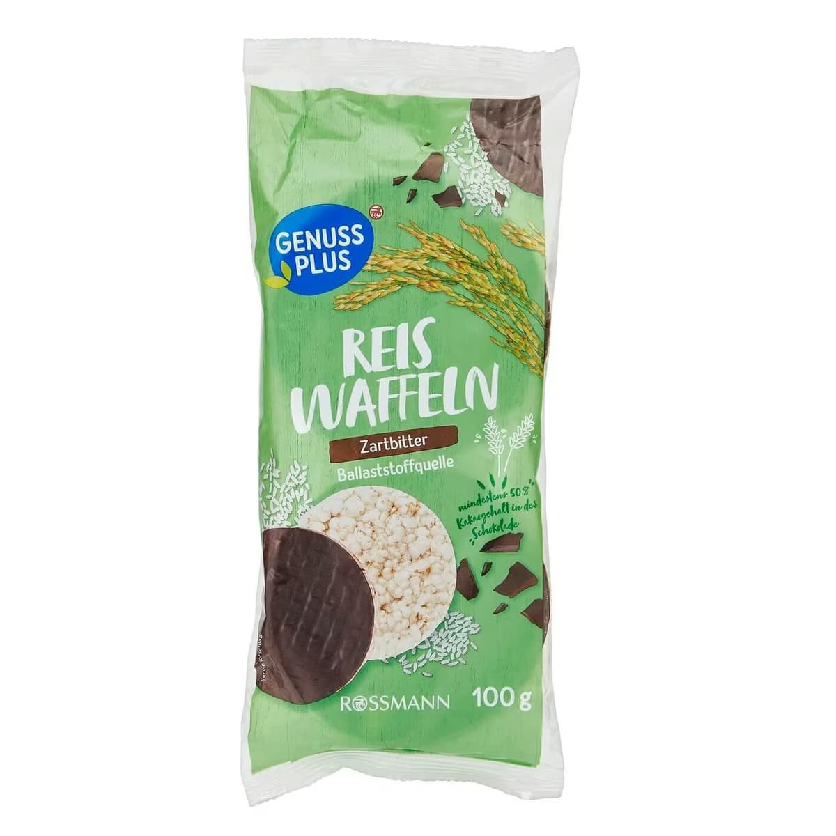 Genuss Plus Pirinç Patlağı Bitter Çikolatalı 100 gr