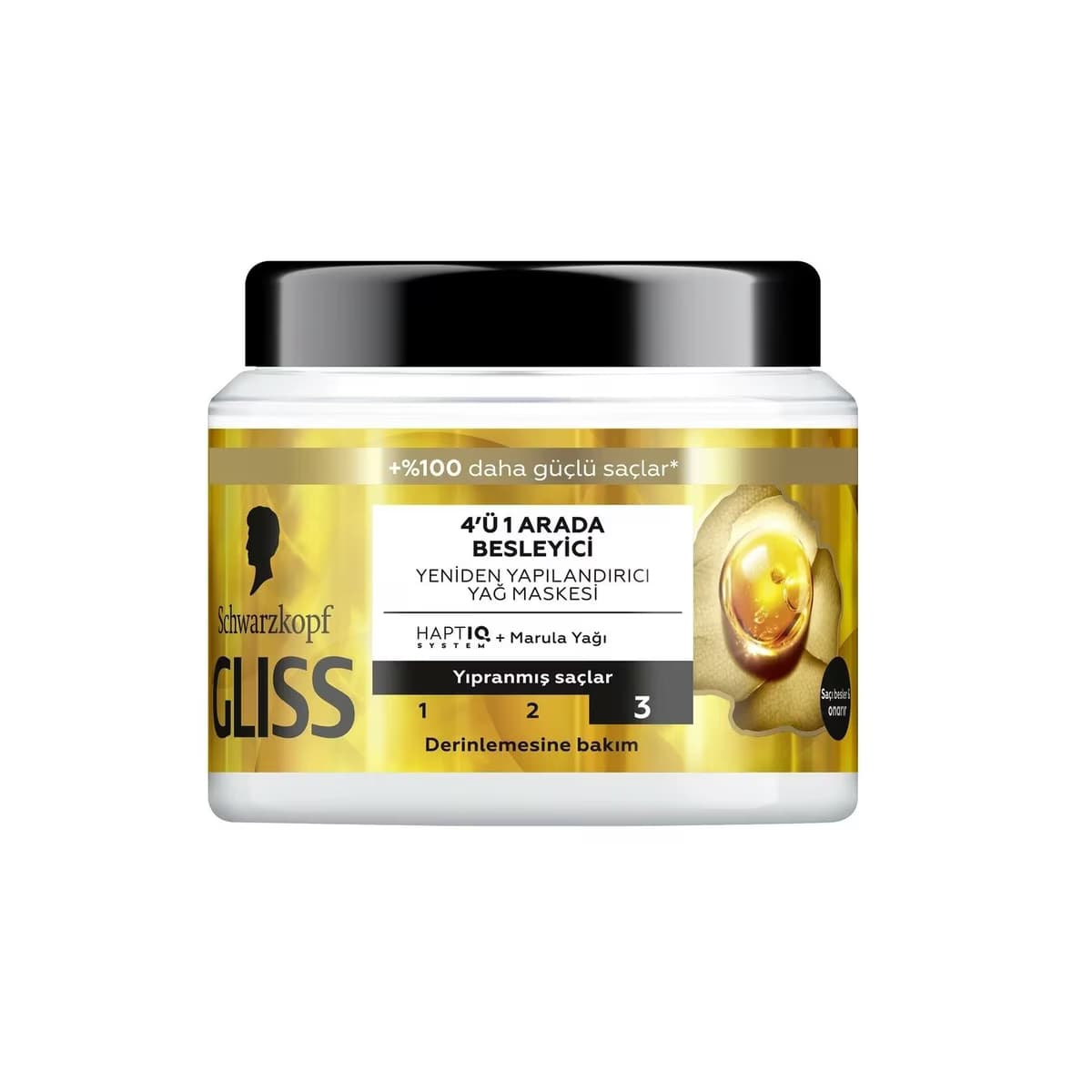 Gliss Saç Bakım Maskesi 4'ü 1 Arada Oil Nutritive Besleyici 400 ml