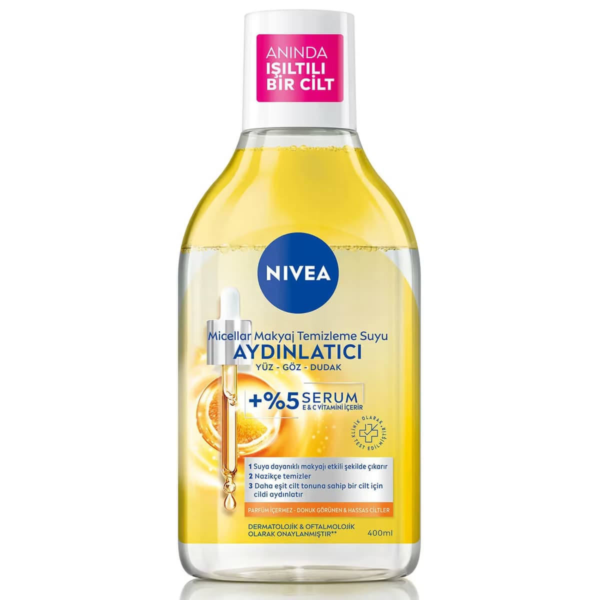 Nivea Micellar Makyaj Temizleme Suyu Serum İçerikli Aydınlatıcı 400 ml