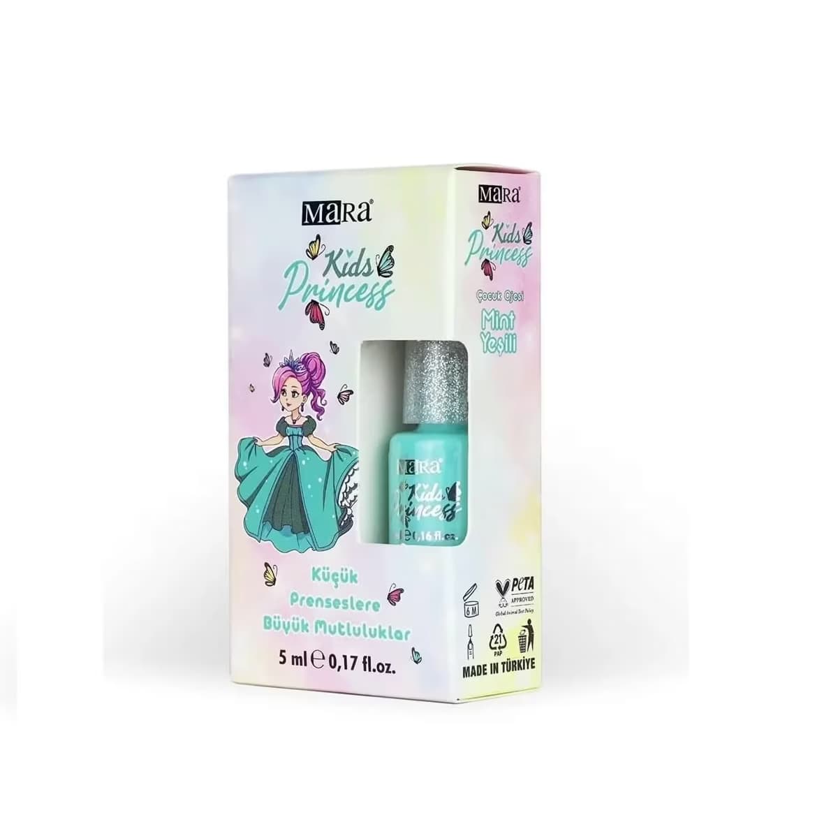 Mara Kids Princess Çocuk Oje Su Bazlı Mint Yeşil