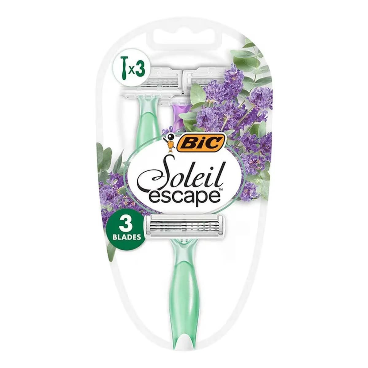 Bic Miss Soleil Escape Lavanta ve Okaliptüs 3 Bıçaklı Tıraş Bıçağı 3'lü Paket