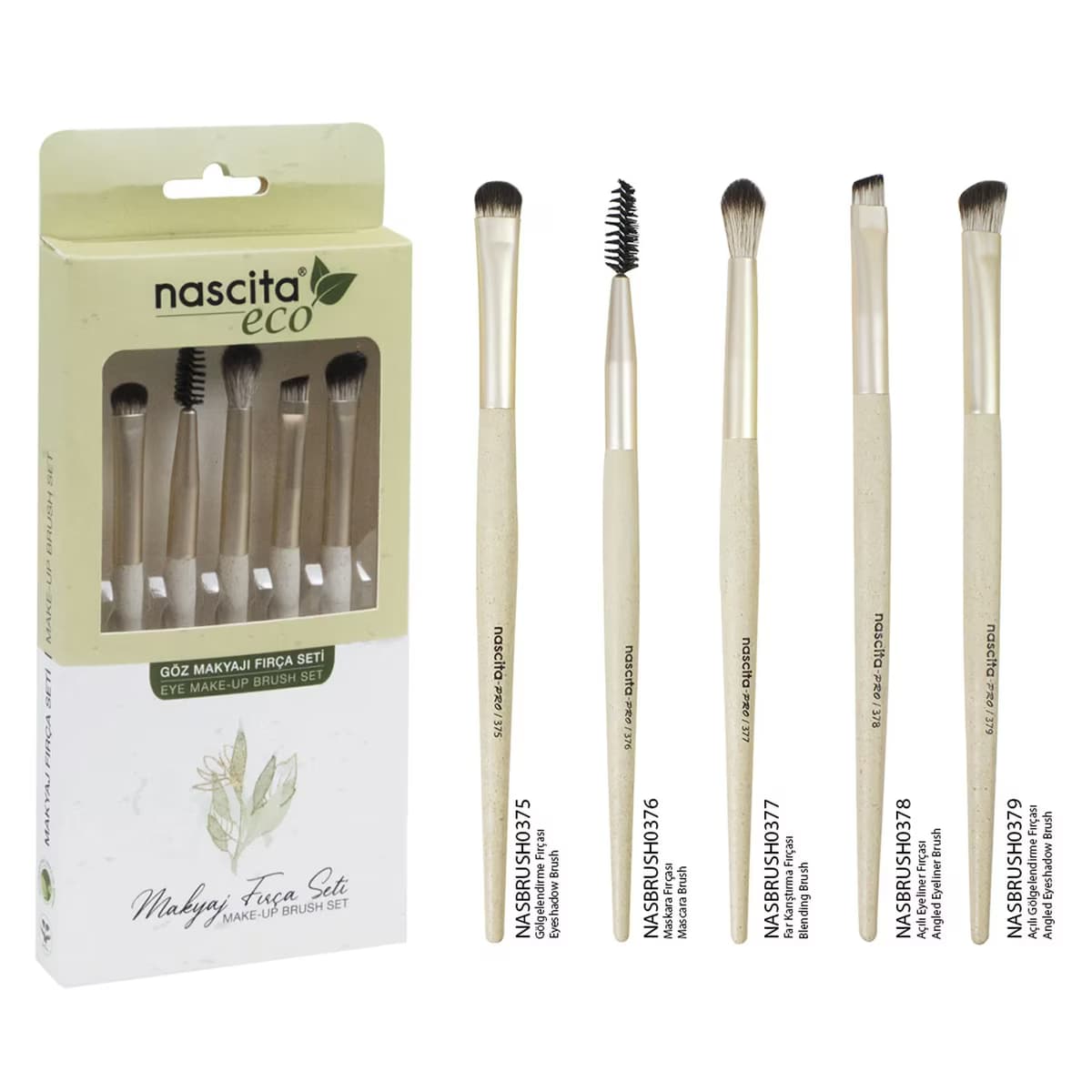 Nascita Eco Göz Makyaj Fırça Seti 5'li