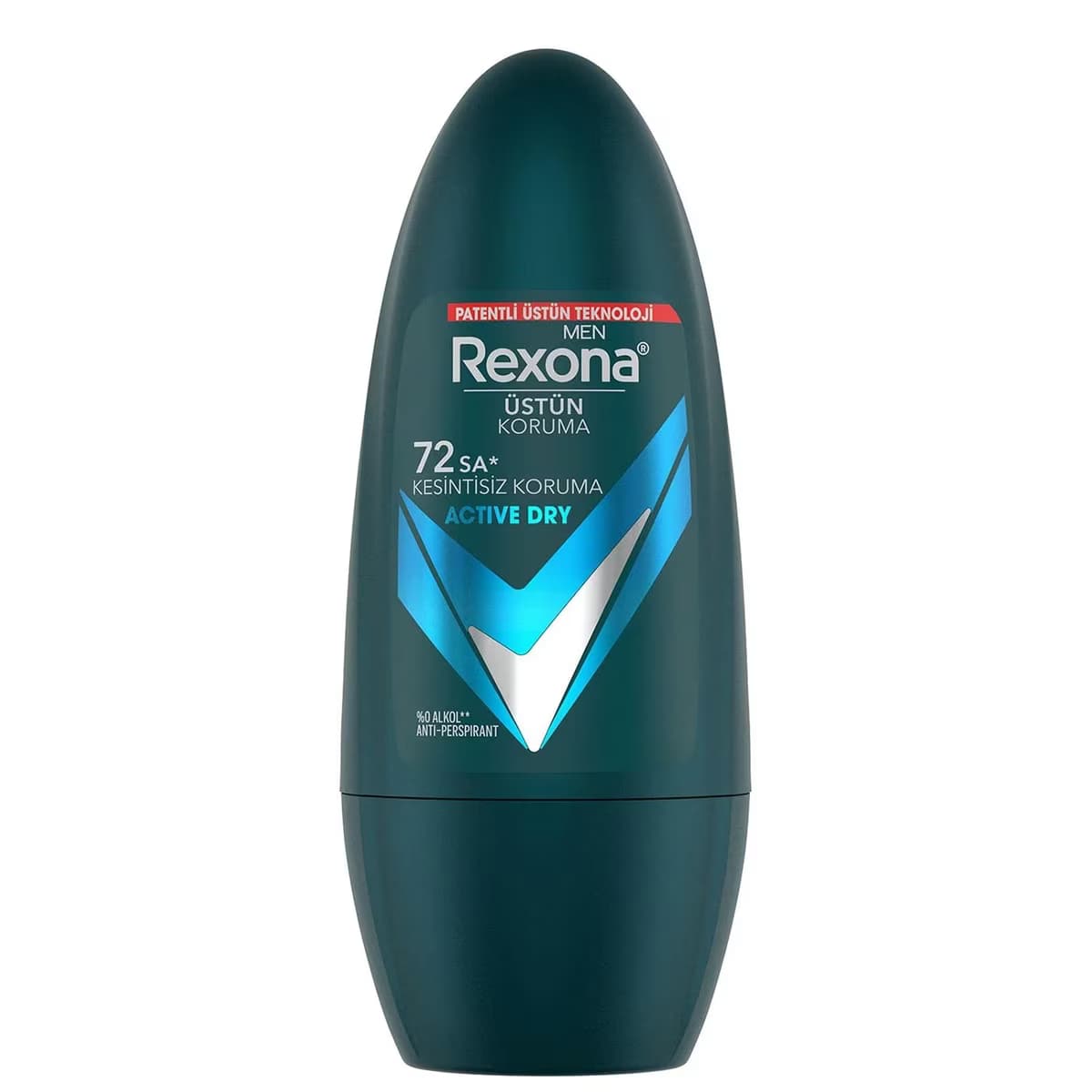 Rexona Men Erkek Roll On Deodorant Active Dry 72 Saat Kesintisiz Koruma 50 ml