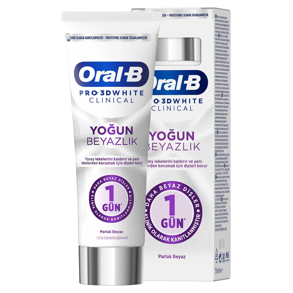 Oral B Diş Macunu Pro 3D White Clinical Parlak Beyazlık 75 ml