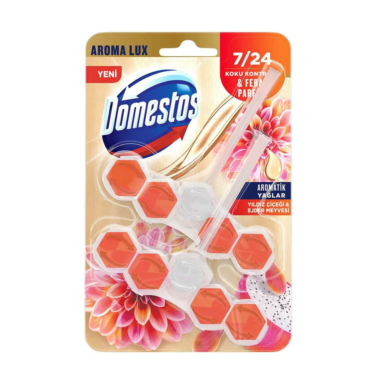 Domestos Tuvalet Bloğu Aroma Lux Yıldız Çiçeği & Ejder Meyvesi 100 gr