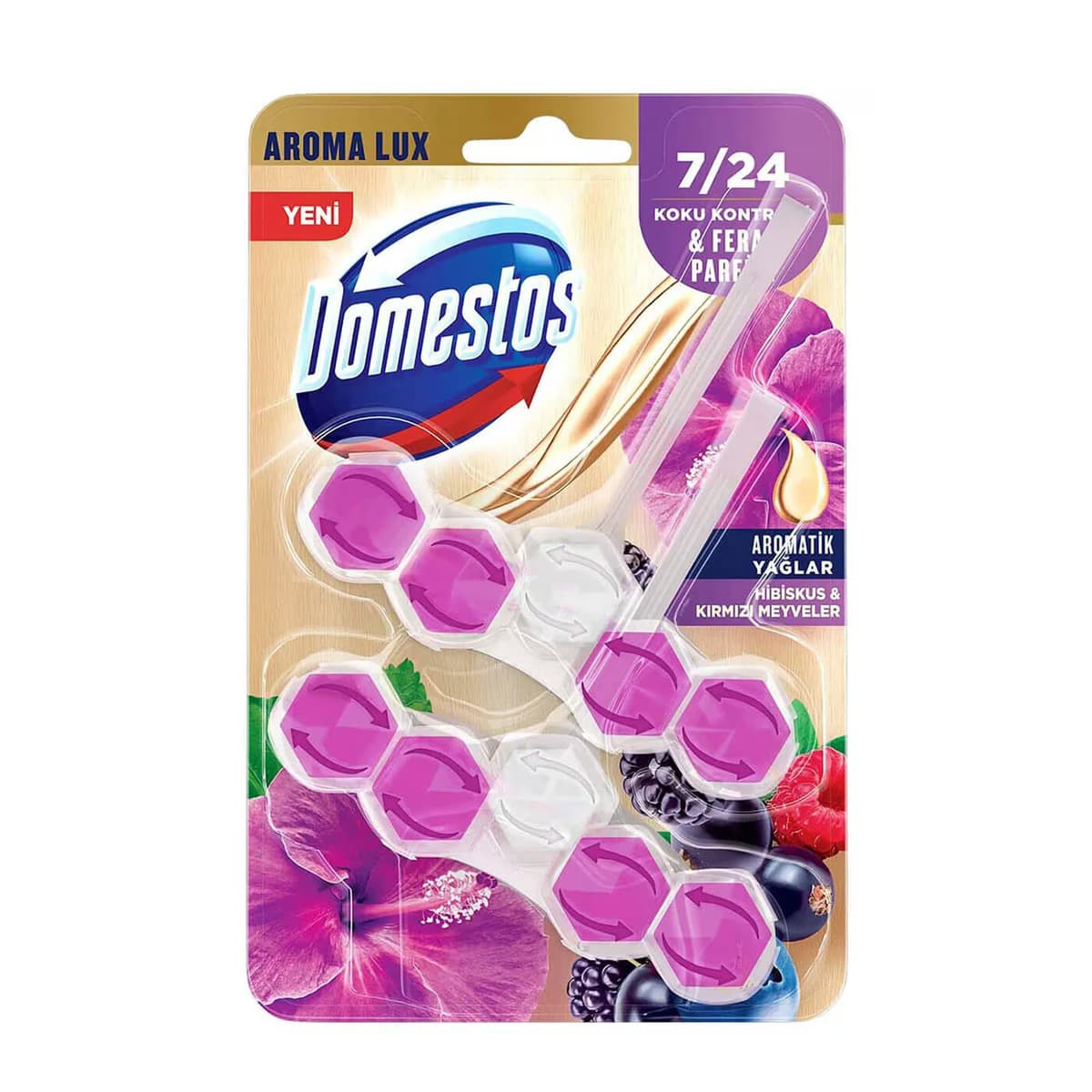 Domestos Tuvalet Bloğu Aroma Lux Hibiskus & Kırmızı Meyveler 100 gr