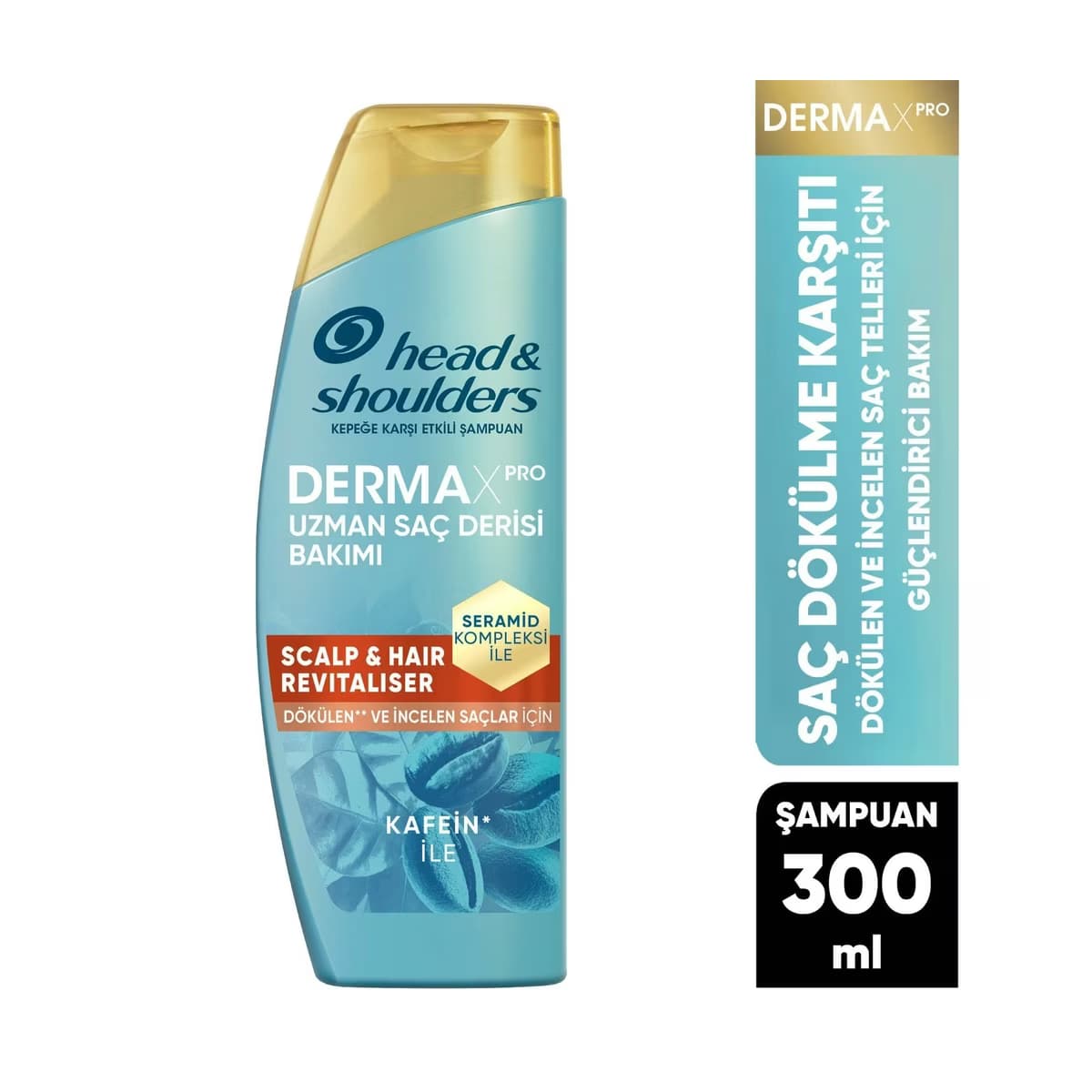 Head & Shoulders DermaXPro Scalp & Hair Revitaliser Dökülme ve Kepek Karşıtı Şampuan Kafein ve Seramid İle 300 ml - Gratis