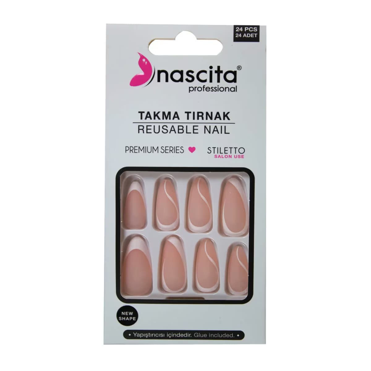 Nascita Stiletto Mat Tırnak 24'lü