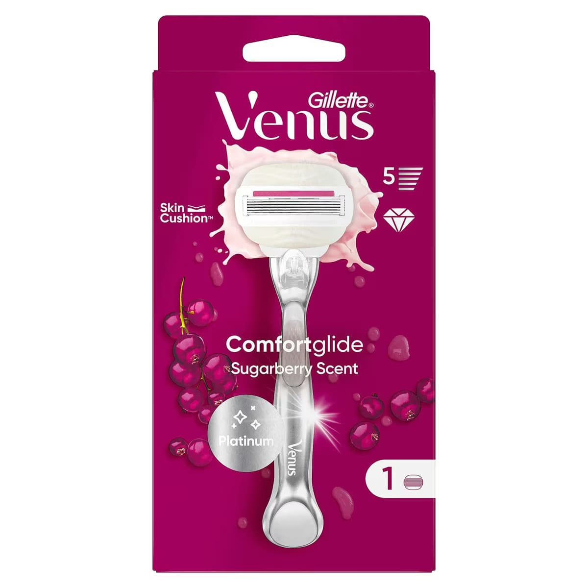 Gilette Venus ComfortGlide Sugarberry Tıraş Makinesi +1 Yedek