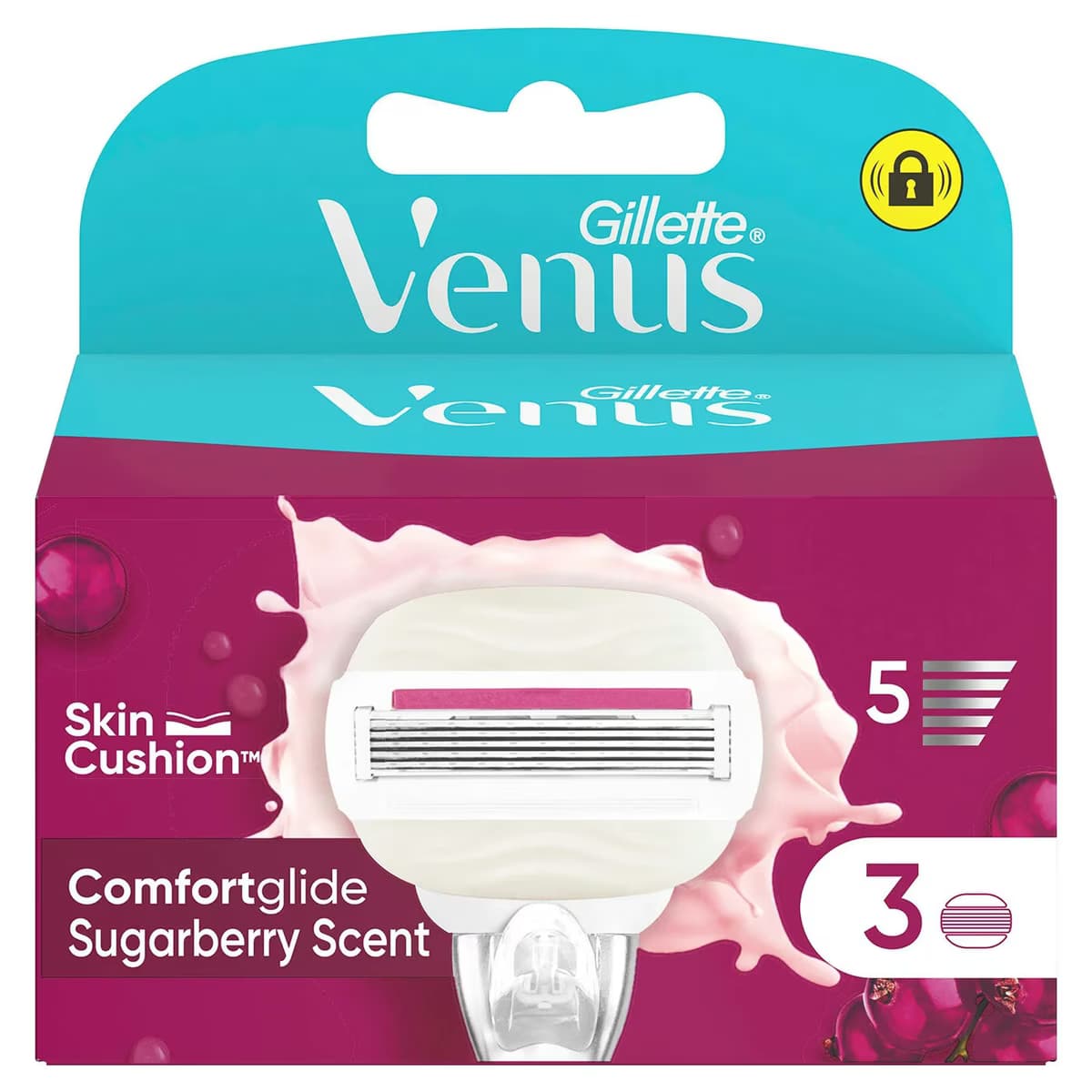 Gillette Venus Comfort Glide Sugarberry Yedek Başlık 3 Adet