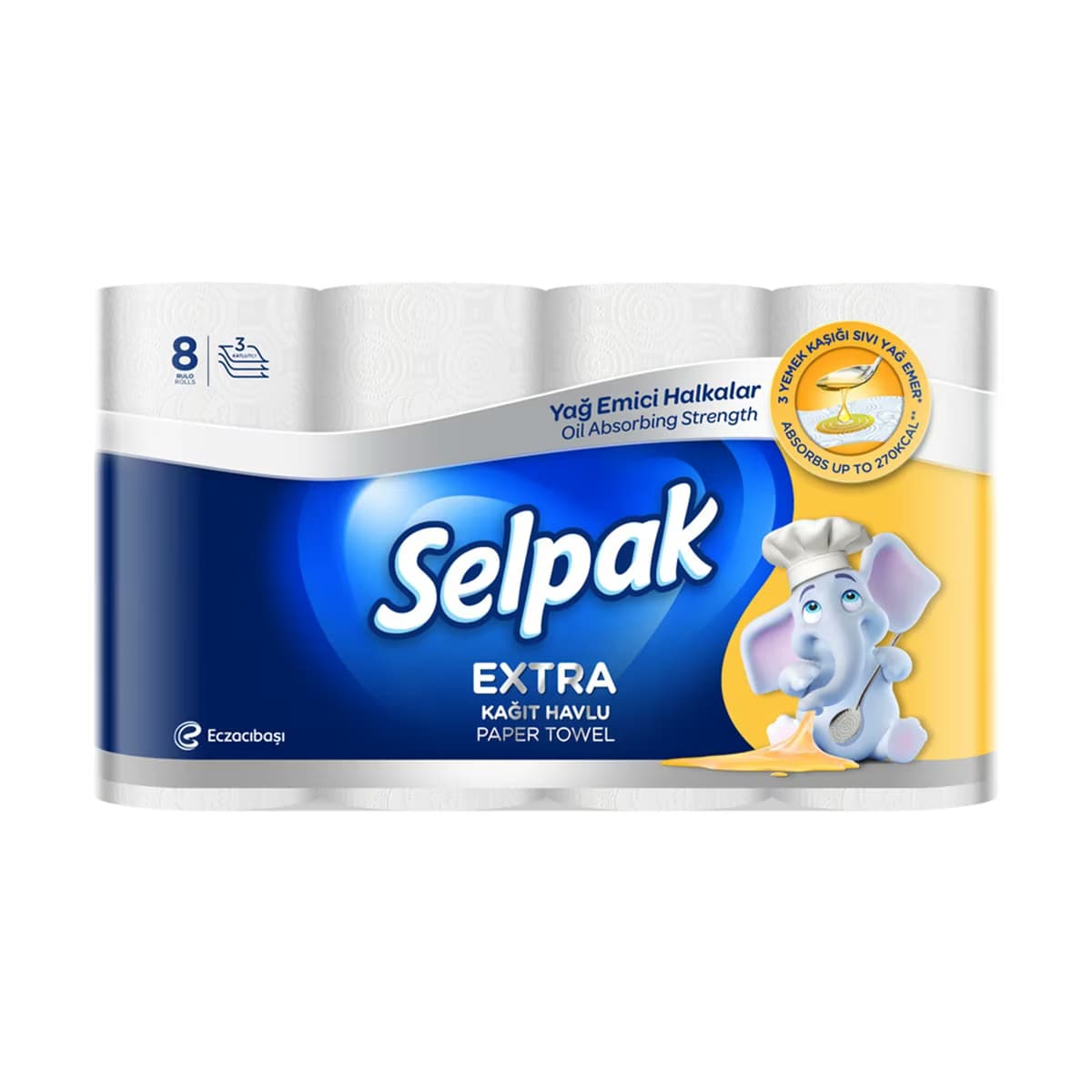 Selpak Extra Kağıt Havlu Yağ Emici 8'li
